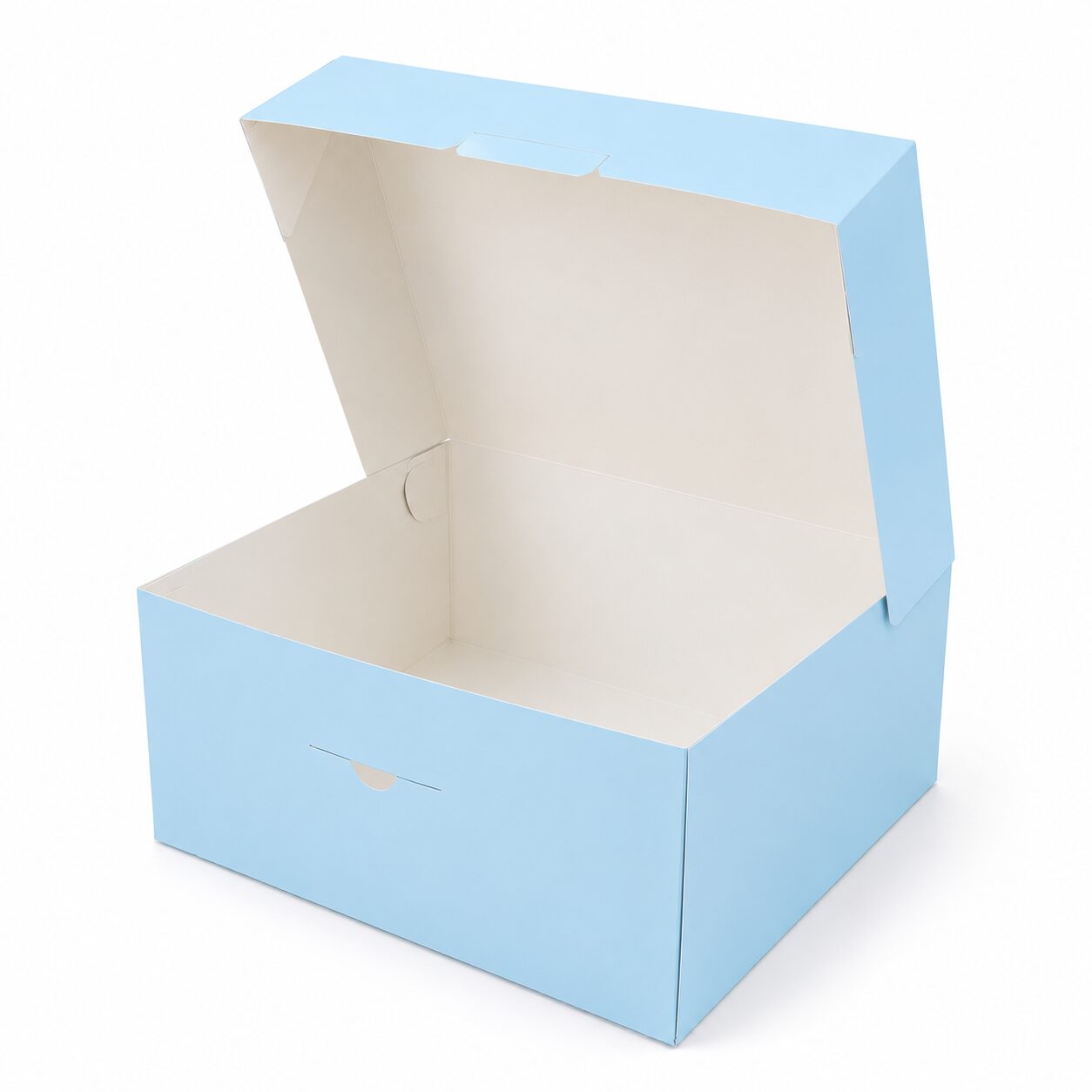 file_0000000074bc71f6bc2e0a46468de894 Kartonska kutija za tortu 30x30x14 cm sa poklopcem – svetlo plava - Slika 1